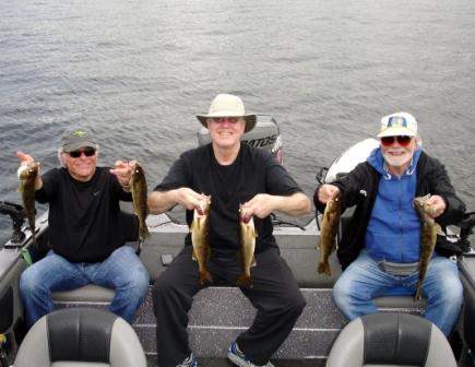 The Gang with 6 Walleyes